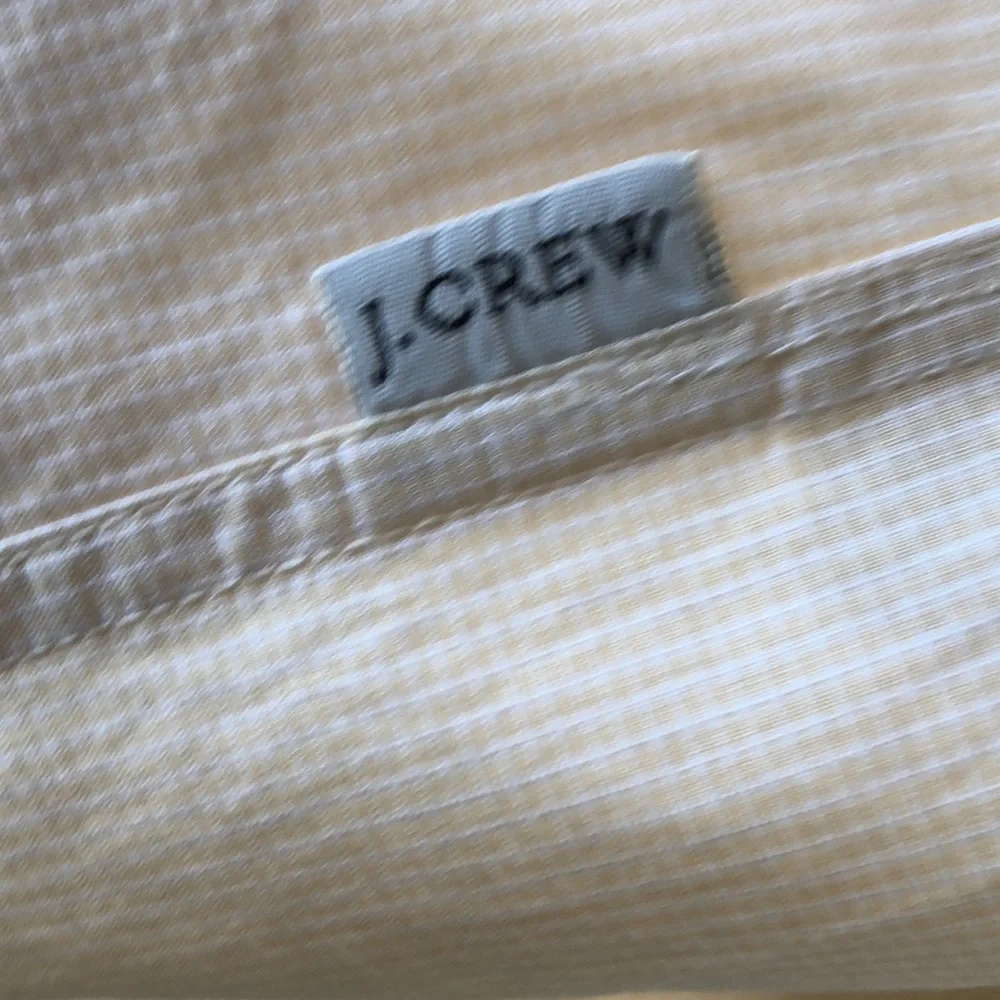 J. CREW Light Yellow Ivory button down Long Sleeve Dress Shirt Size L